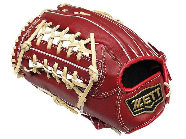 ZETT Pro Model NEO 12.75 Inch LHT Burgundy Outfielder Glove 1 ZETT Pro Model NEO 12.75 Inch LHT Burgundy Outfielder Glove