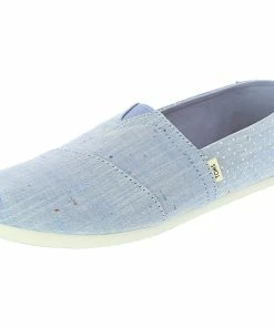 Tradefull Toms Classic Chambray Ankle-High Canvas Slip-On Shoes -Deals Slowpitch Softball Bats Store 16821021464