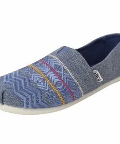 Tradefull Toms Classic Chambray Ankle-High Canvas Slip-On Shoes -Deals Slowpitch Softball Bats Store 16821021467