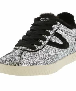 Tradefull Tretorn Women's Callie 4 Metallic Velvet Ankle-High Leather Sneaker