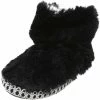 Tradefull Dearfoams Fluffy Pile Bootie Slippers Ankle-High Fabric Slipper