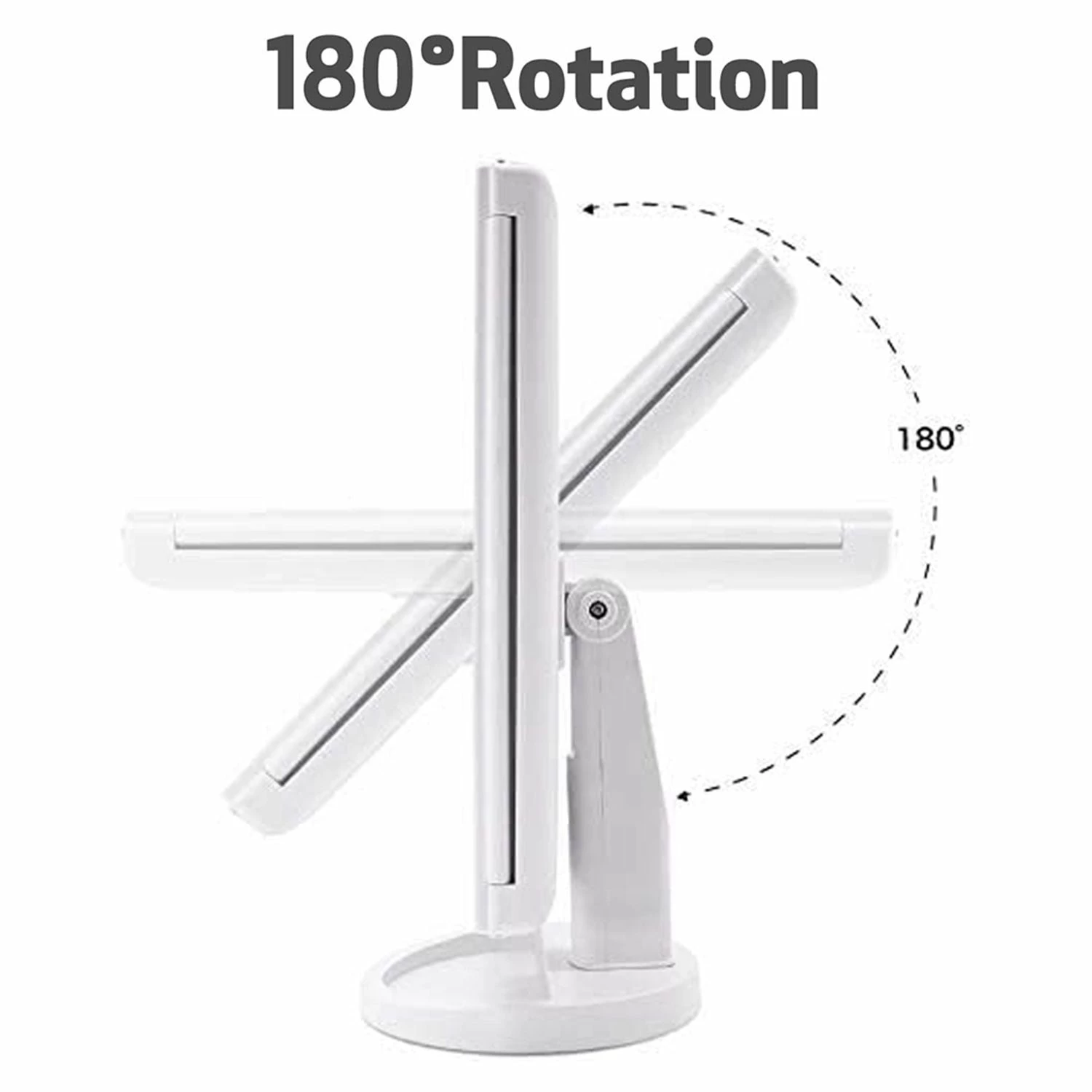 TagCo USA Inc Tri Fold 21 Dimmable Touch LED Lights Vanity Cosmetic Mirror With Magnification 1 TagCo USA Inc Tri Fold 21 Dimmable Touch LED Lights Vanity Cosmetic Mirror With Magnification