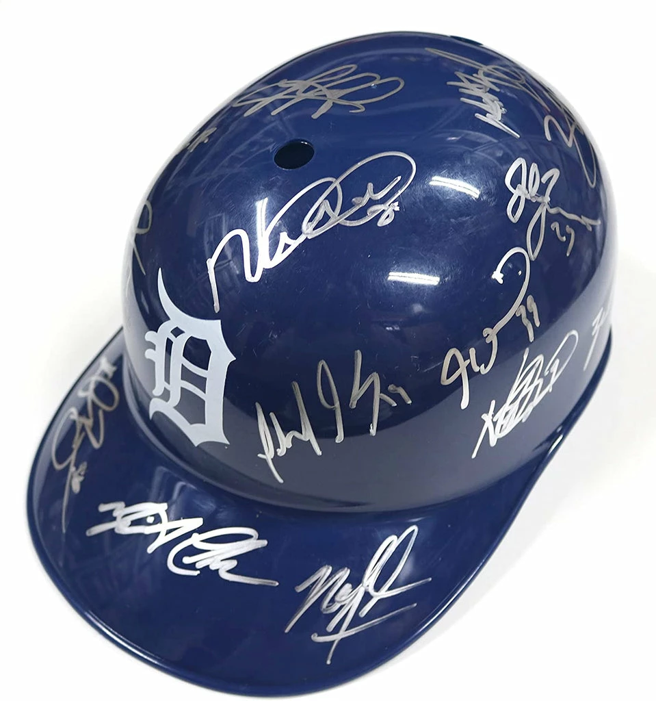 Sports-Autographs Detroit Tigers 2016 Team Signed Autographed Souvenir Full Size Batting Helmet AI COA Cabrera Kinsler Fulmer 2 Sports-Autographs Detroit Tigers 2016 Team Signed Autographed Souvenir Full Size Batting Helmet AI COA Cabrera Kinsler Fulmer - Image 2