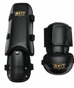 ZETT Pro Adult Batter Elbow/Shin Guards - Black