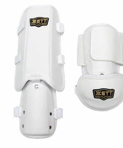 ZETT Pro Adult Batter Elbow/Shin Guards - White
