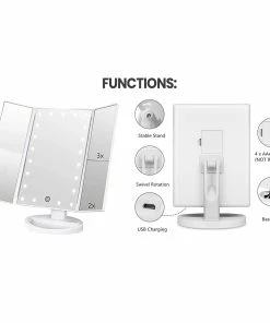 TagCo USA Inc Tri Fold 21 Dimmable Touch LED Lights Vanity Cosmetic Mirror With Magnification 6 TagCo USA Inc Tri Fold 21 Dimmable Touch LED Lights Vanity Cosmetic Mirror With Magnification -Deals Slowpitch Softball Bats Store 3 c22e22f9 2969 4b88 91d9 7babf880517b