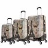 InUSA Paris Prints Lightweight Hardside Spinner 3-Piece Travel Suitcase Set (20'', 24'', 28'')