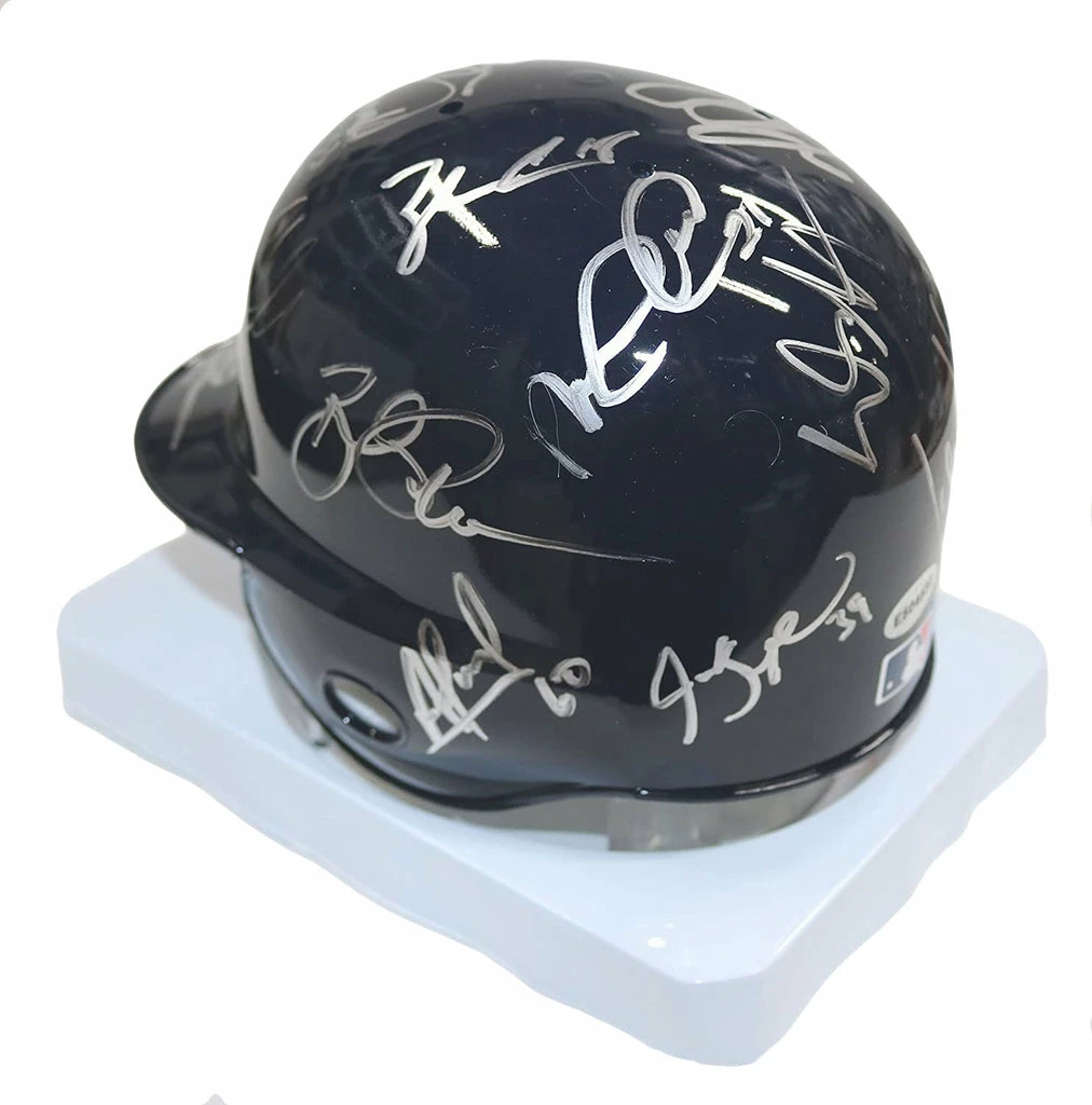 Sports-Autographs Detroit Tigers 2016 Team Signed Autographed Mini Batting Helmet Authenticated Ink COA Cabrera Castellanos Kinsler 4 Sports-Autographs Detroit Tigers 2016 Team Signed Autographed Mini Batting Helmet Authenticated Ink COA Cabrera Castellanos Kinsler - Image 4