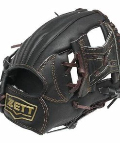 ZETT Pro Model 11.25 Inch Black Infielder Glove
