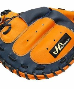 HATAKEYAMA Pro Japan Steerhide Orange Navy 33.5 Inch Catcher Mitt -Deals Slowpitch Softball Bats Store 62 1c9d754c7e26a8b3 w600h600