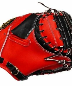 ZETT Pro Elite 33 Inch Catcher Mitt - Red/Black