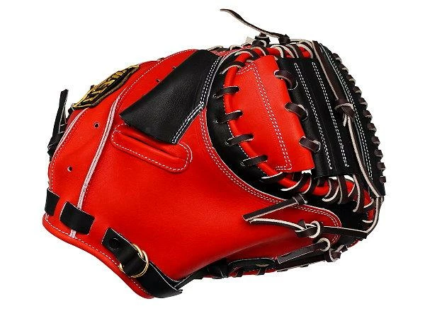 ZETT Pro Elite 33 Inch Catcher Mitt - Red/Black 1 ZETT Pro Elite 33 Inch Catcher Mitt - Red/Black
