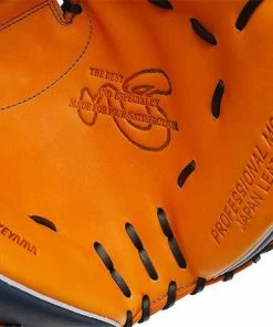 HATAKEYAMA Pro Japan Steerhide Orange Navy 33.5 Inch Catcher Mitt -Deals Slowpitch Softball Bats Store 66 6dc36087fc4c3692 w600h600