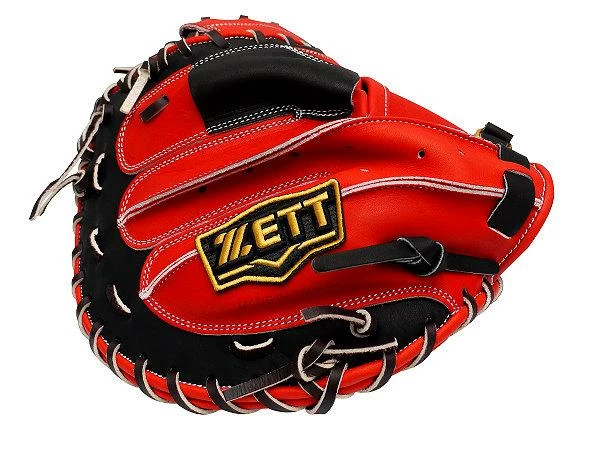ZETT Pro Elite 33 Inch Catcher Mitt - Red/Black 3 ZETT Pro Elite 33 Inch Catcher Mitt - Red/Black - Image 3