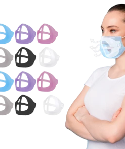 TagCo USA Inc 12-Pack :Colorful 3D Support Face Mask Bracket For Comfortable Breathing