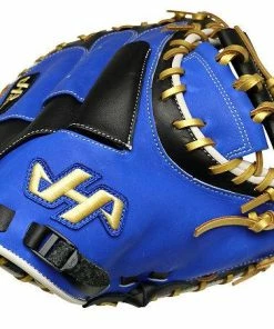 HATAKEYAMA Pro 33.5 Inch Catcher Mitt - Black/Royal