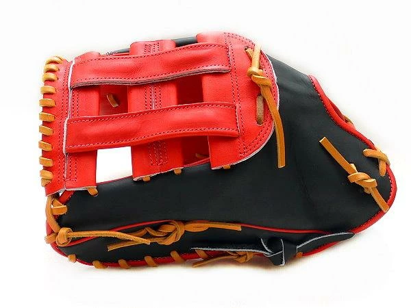 TWB Classic 12.5 Inch LHT Black/Red First Base Mitt 2 TWB Classic 12.5 Inch LHT Black/Red First Base Mitt - Image 2