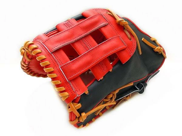 TWB Classic 12.5 Inch LHT Black/Red First Base Mitt 4 TWB Classic 12.5 Inch LHT Black/Red First Base Mitt - Image 4