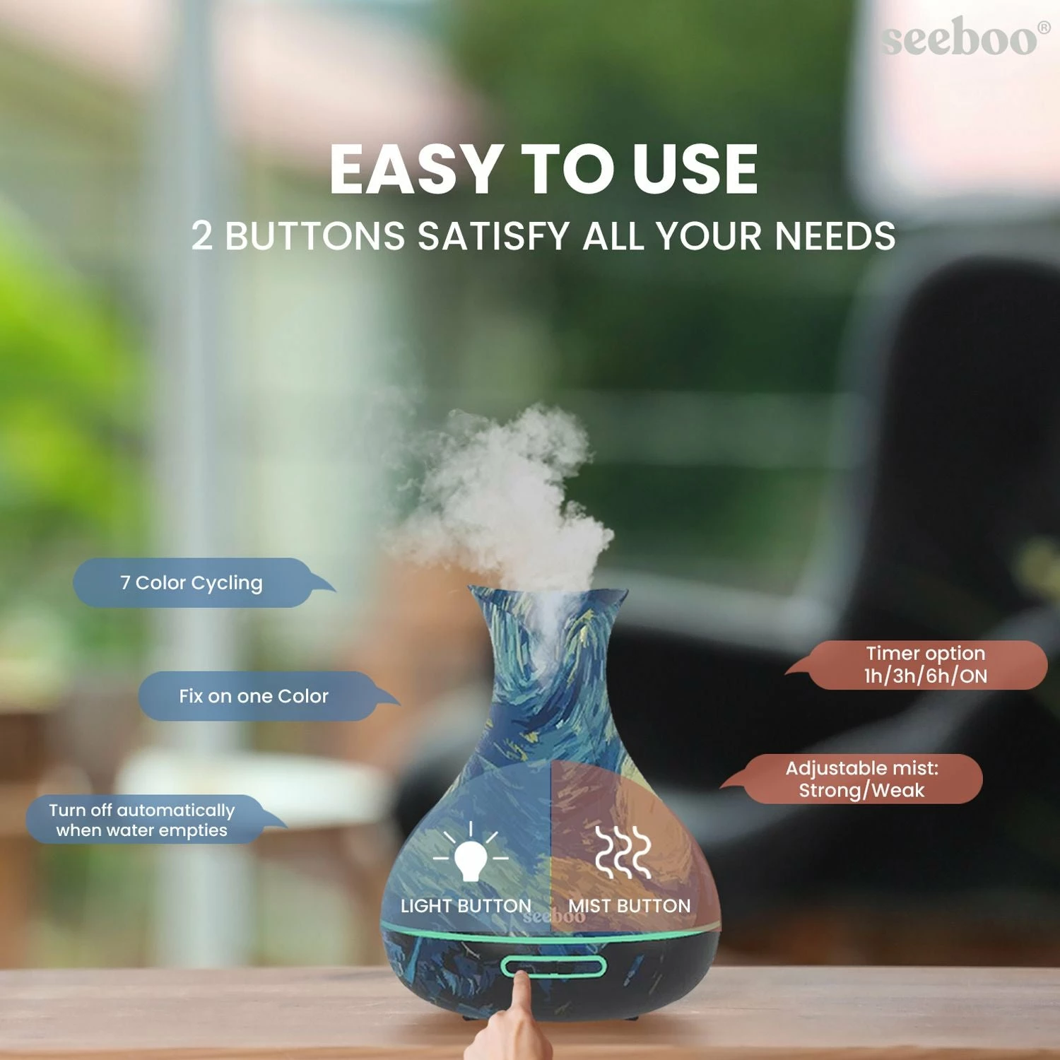 TagCo USA Inc Starry Night Ultrasonic Aromatherapy Diffuser 7 TagCo USA Inc Starry Night Ultrasonic Aromatherapy Diffuser - Image 7