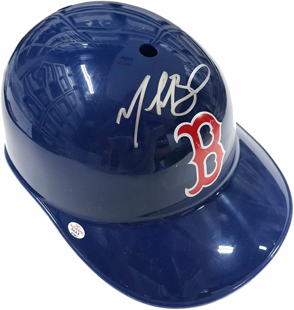 Sports-Autographs Mookie Betts Boston Red Sox Signed Autographed Rawlings Full Size Souvenir Replica Batting Helmet PAAS COA 2 Sports-Autographs Mookie Betts Boston Red Sox Signed Autographed Rawlings Full Size Souvenir Replica Batting Helmet PAAS COA - Image 2