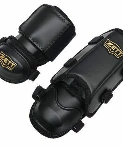 Deals Slowpitch Softball Bats Store 9 ZETT Pro Youth Batter Elbow-Shin Guard Set - Black