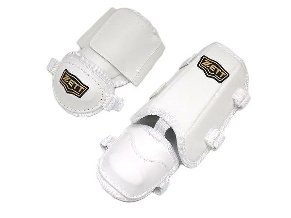 ZETT Pro Youth Batter Elbow-Shin Guard Set - White 1 ZETT Pro Youth Batter Elbow-Shin Guard Set - White