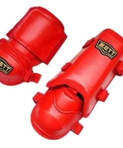 ZETT Pro Youth Batter Elbow-Shin Guard Set - Red
