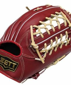 ZETT Pro Model NEO 12.75 Inch Burgundy Outfielder Glove