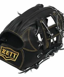 ZETT Pro Japan Steerhide 11.5 Inch Black Infielder Glove