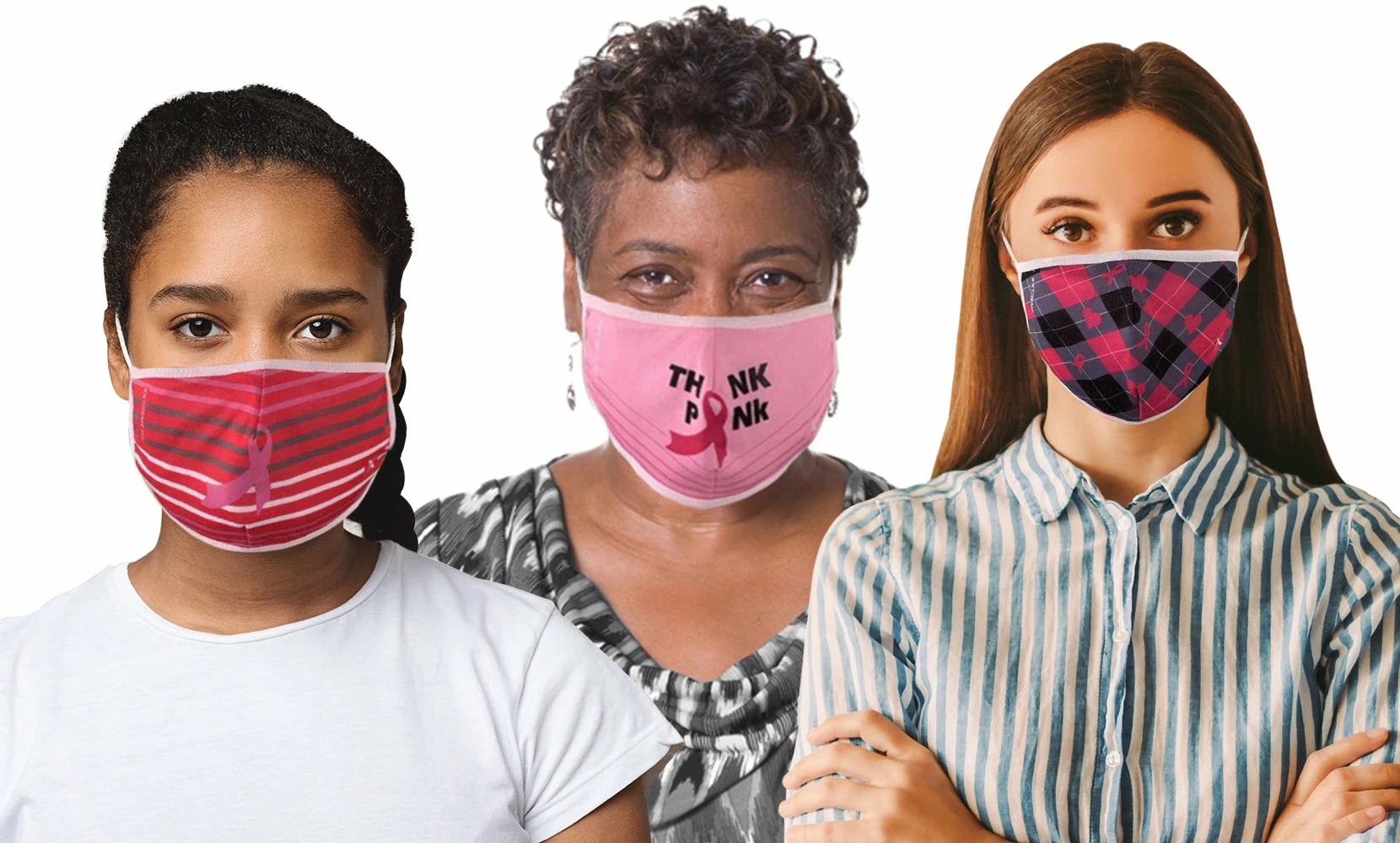 TagCo USA Inc Breast Cancer Awareness Reusable Non-Medical 2-Layer Fabric Face Masks (3-Pack) 3 TagCo USA Inc Breast Cancer Awareness Reusable Non-Medical 2-Layer Fabric Face Masks (3-Pack) - Image 3