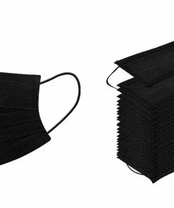 TagCo USA Inc 50-Pack: Disposable 3-Ply Non-Medical Face Masks With Elastic Earloop -Deals Slowpitch Softball Bats Store EF 10LEVDM BLA 1