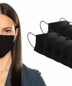 TagCo USA Inc 50-Pack: Disposable 3-Ply Non-Medical Face Masks With Elastic Earloop -Deals Slowpitch Softball Bats Store EF 10LEVDM BLA 2