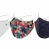TagCo USA Inc Patterned Double Layer Face Mask With Adjustable Earloop (3-Pack)