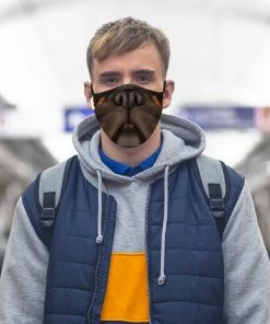 TagCo USA Inc PUG Faced Two-Layered Reusable Face Mask With Adjustable Earloop (3-Pack) -Deals Slowpitch Softball Bats Store EF 3GURFM 3