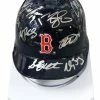Sports-Autographs Boston Red Sox 2016 Team Signed Autographed Mini Batting Helmet Authenticated Ink COA Ortiz Betts Pedroia Price
