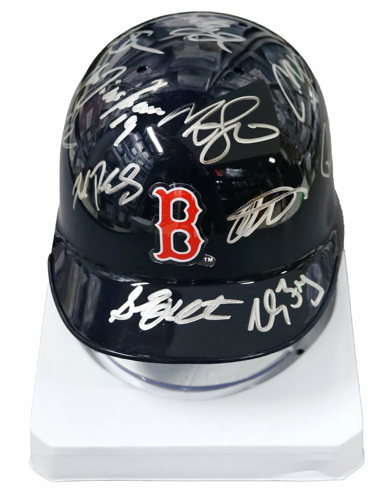 Sports-Autographs Boston Red Sox 2016 Team Signed Autographed Mini Batting Helmet Authenticated Ink COA Ortiz Betts Pedroia Price 1 Sports-Autographs Boston Red Sox 2016 Team Signed Autographed Mini Batting Helmet Authenticated Ink COA Ortiz Betts Pedroia Price