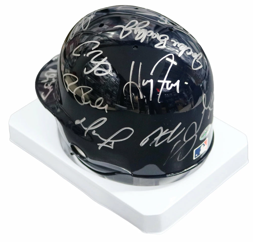 Sports-Autographs Boston Red Sox 2016 Team Signed Autographed Mini Batting Helmet Authenticated Ink COA Ortiz Betts Pedroia Price 4 Sports-Autographs Boston Red Sox 2016 Team Signed Autographed Mini Batting Helmet Authenticated Ink COA Ortiz Betts Pedroia Price - Image 4