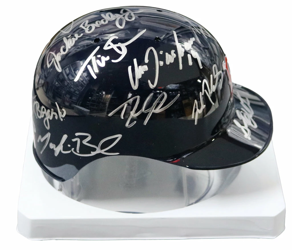 Sports-Autographs Boston Red Sox 2016 Team Signed Autographed Mini Batting Helmet Authenticated Ink COA Ortiz Betts Pedroia Price 6 Sports-Autographs Boston Red Sox 2016 Team Signed Autographed Mini Batting Helmet Authenticated Ink COA Ortiz Betts Pedroia Price - Image 6
