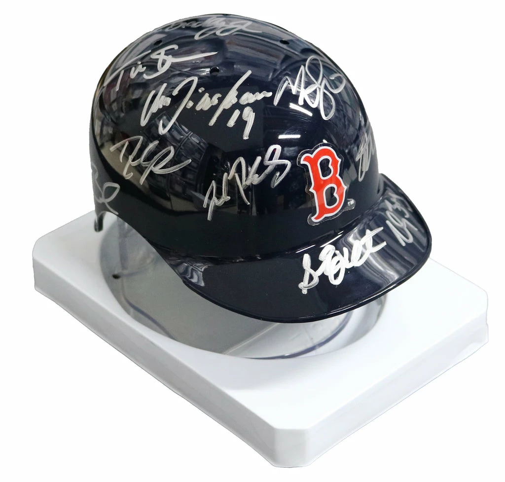 Sports-Autographs Boston Red Sox 2016 Team Signed Autographed Mini Batting Helmet Authenticated Ink COA Ortiz Betts Pedroia Price 7 Sports-Autographs Boston Red Sox 2016 Team Signed Autographed Mini Batting Helmet Authenticated Ink COA Ortiz Betts Pedroia Price - Image 7