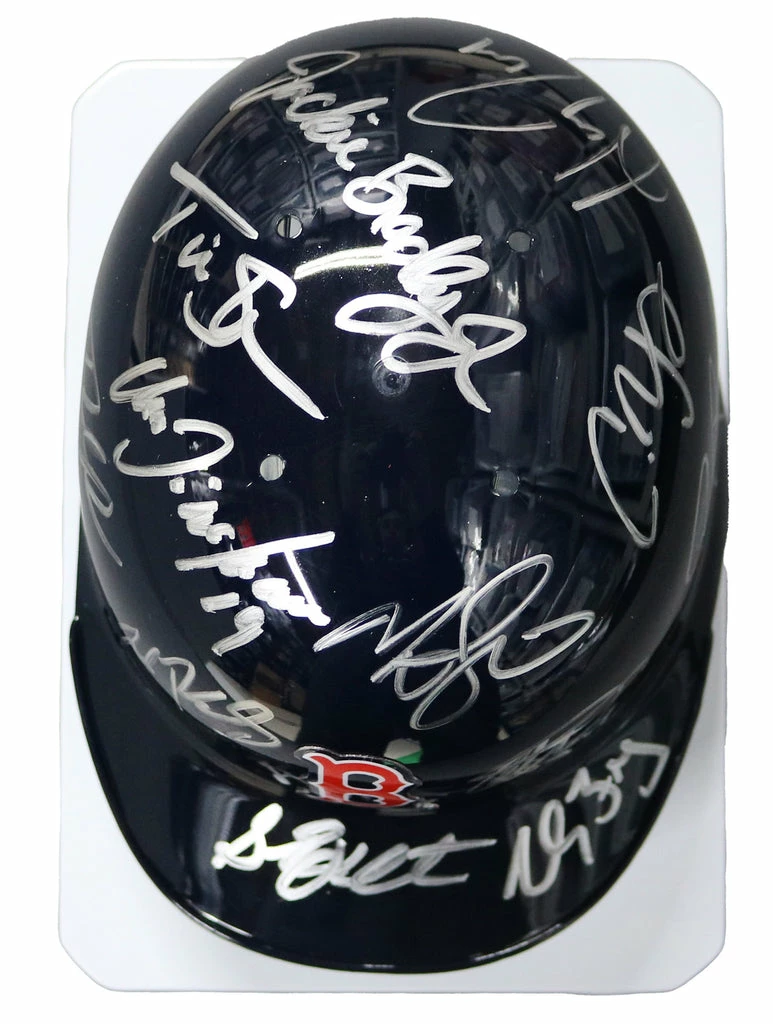 Sports-Autographs Boston Red Sox 2016 Team Signed Autographed Mini Batting Helmet Authenticated Ink COA Ortiz Betts Pedroia Price 8 Sports-Autographs Boston Red Sox 2016 Team Signed Autographed Mini Batting Helmet Authenticated Ink COA Ortiz Betts Pedroia Price - Image 8