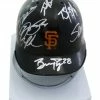 Sports-Autographs San Francisco Giants 2016 Team Signed Autographed Mini Batting Helmet Authenticated Ink COA Posey Bumgarner