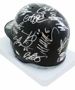 Sports-Autographs San Francisco Giants 2016 Team Signed Autographed Mini Batting Helmet Authenticated Ink COA Posey Bumgarner -Deals Slowpitch Softball Bats Store IMG 1712 1024x1024