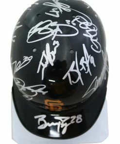 Sports-Autographs San Francisco Giants 2016 Team Signed Autographed Mini Batting Helmet Authenticated Ink COA Posey Bumgarner -Deals Slowpitch Softball Bats Store IMG 1720 1024x1024