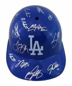 Sports-Autographs Los Angeles Dodgers 2016 Team Autographed Signed Souvenir Full Size Batting Helmet Authenticated Ink COA