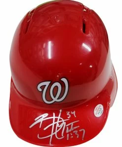 Sports-Autographs Bryce Harper Washington Nationals Signed Autographed Mini Helmet PAAS COA