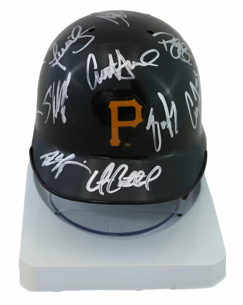 Sports-Autographs Pittsburgh Pirates 2016 Team Signed Autographed Mini Batting Helmet Authenticated Ink COA - Andrew McCutchen 1 Sports-Autographs Pittsburgh Pirates 2016 Team Signed Autographed Mini Batting Helmet Authenticated Ink COA - Andrew McCutchen