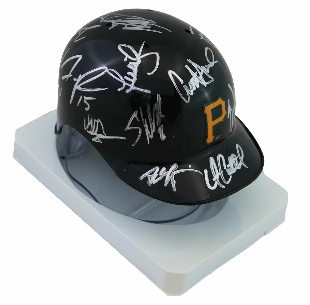 Sports-Autographs Pittsburgh Pirates 2016 Team Signed Autographed Mini Batting Helmet Authenticated Ink COA - Andrew McCutchen 5 Sports-Autographs Pittsburgh Pirates 2016 Team Signed Autographed Mini Batting Helmet Authenticated Ink COA - Andrew McCutchen - Image 5