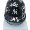 Sports-Autographs New York Yankees 2016 Team Signed Autographed Mini Batting Helmet Authenticated Ink COA Judge Rodriguez