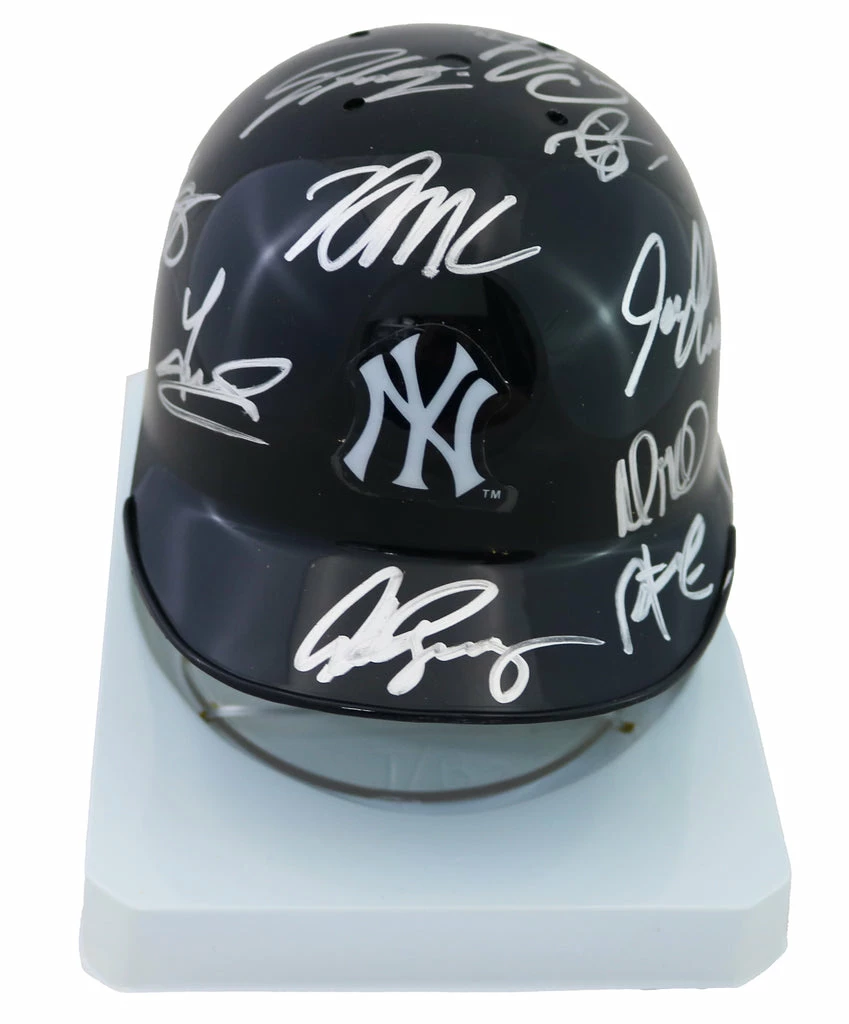 Sports-Autographs New York Yankees 2016 Team Signed Autographed Mini Batting Helmet Authenticated Ink COA Judge Rodriguez 1 Sports-Autographs New York Yankees 2016 Team Signed Autographed Mini Batting Helmet Authenticated Ink COA Judge Rodriguez