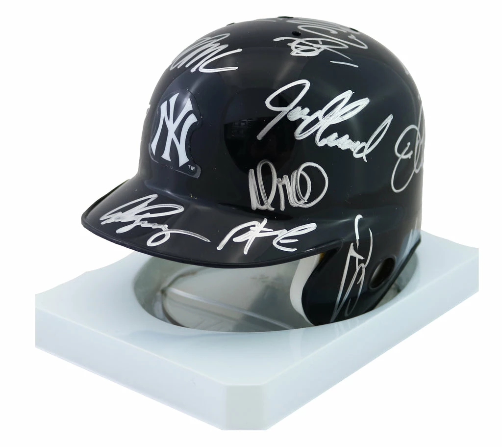 Sports-Autographs New York Yankees 2016 Team Signed Autographed Mini Batting Helmet Authenticated Ink COA Judge Rodriguez 2 Sports-Autographs New York Yankees 2016 Team Signed Autographed Mini Batting Helmet Authenticated Ink COA Judge Rodriguez - Image 2